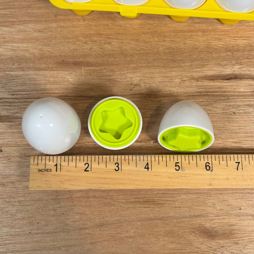 Hauck USA Inc Matching Eggs Educational Shape Sorter Toy 12pc Yellow Carton
